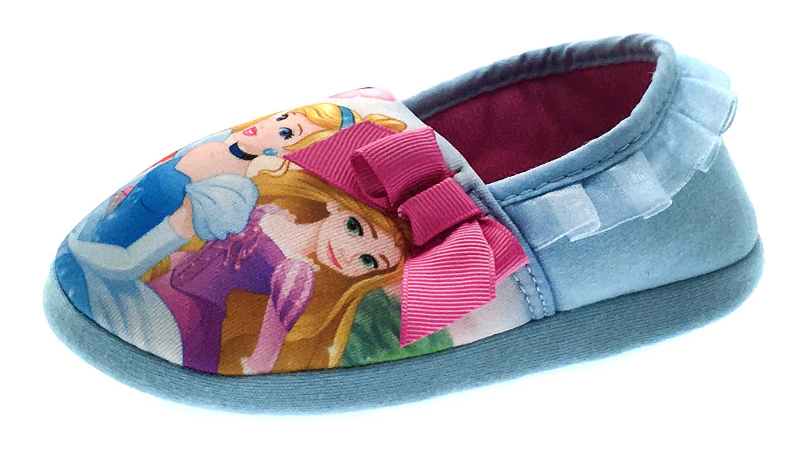 Girls Disney Princess Slippers Cinderella Character Booties Slip On